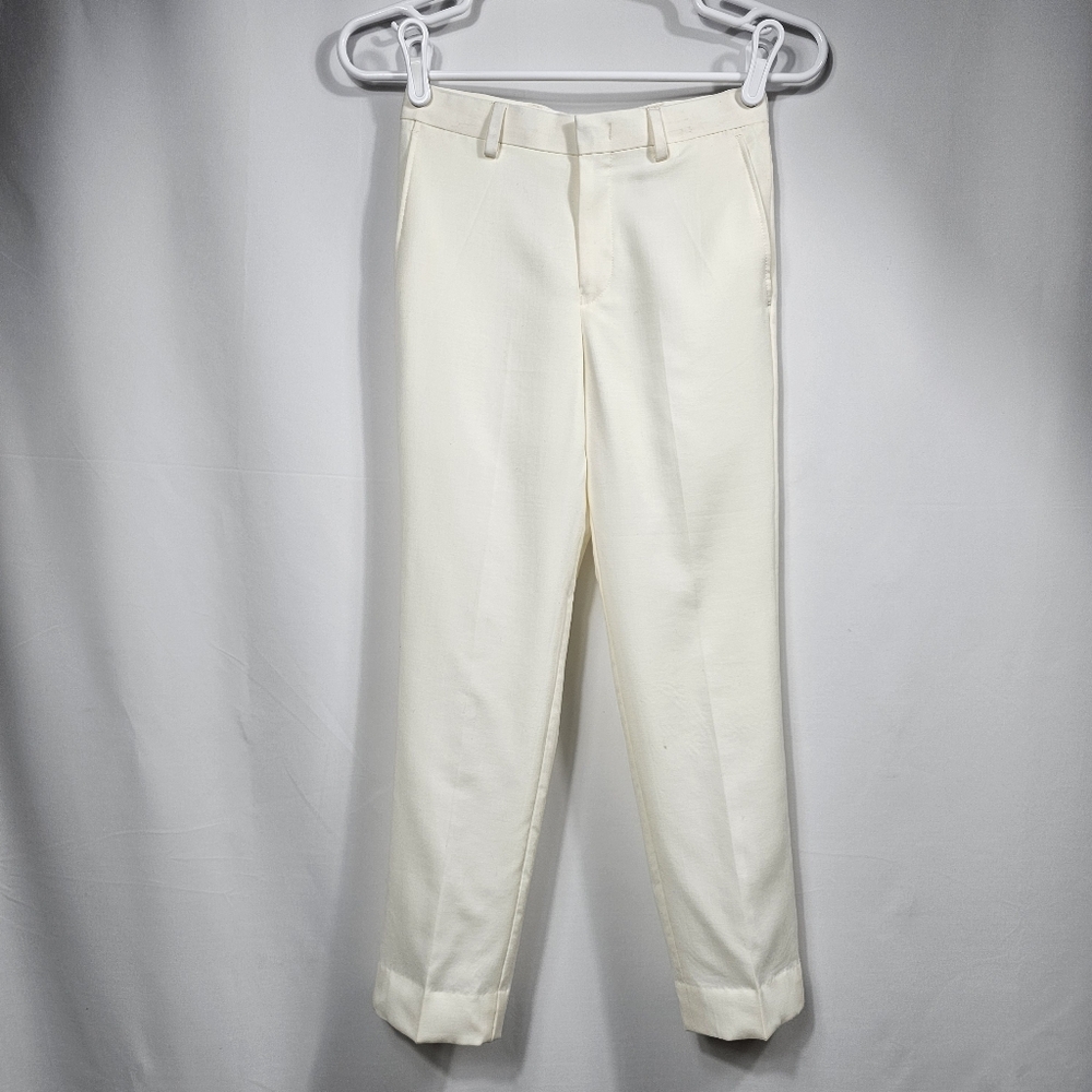 NWOT Lauren Ralph Lauren Children Wool Dress Pants Trouser Sz 8 Ivory Minimalist